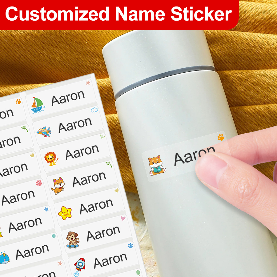 Blister Plaster Sport - Custom Waterproof Name Stickers - Multilingual