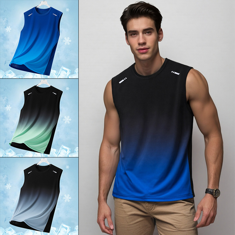 Running Gear - Men Gradient Sports Vest Lightweight Sleeveless