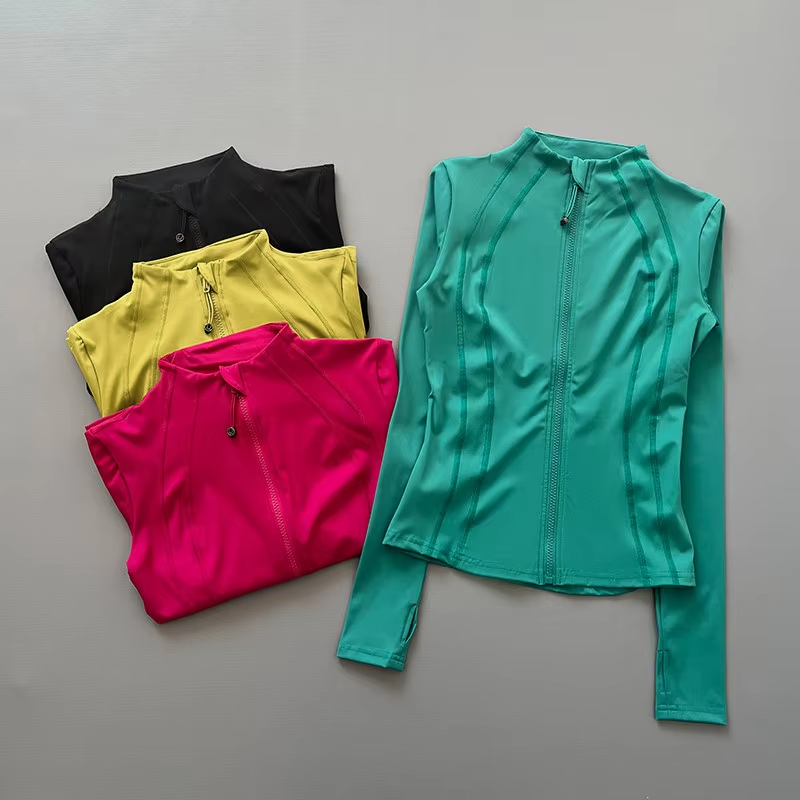 Running Gear - Women Full Zip Long Sleeve Athletic