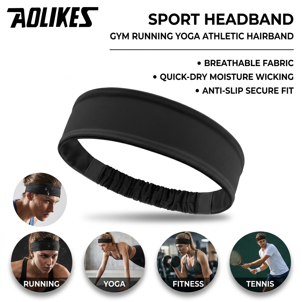 Polyester Sweatband for Gym Fi - Running Gear Headband recension och pris