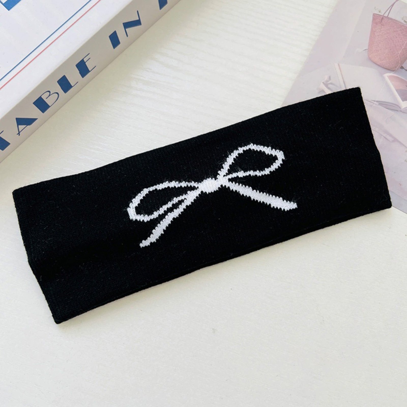 Stylish Headband Wide Knit Bow - Running Gear Headband recension och pris