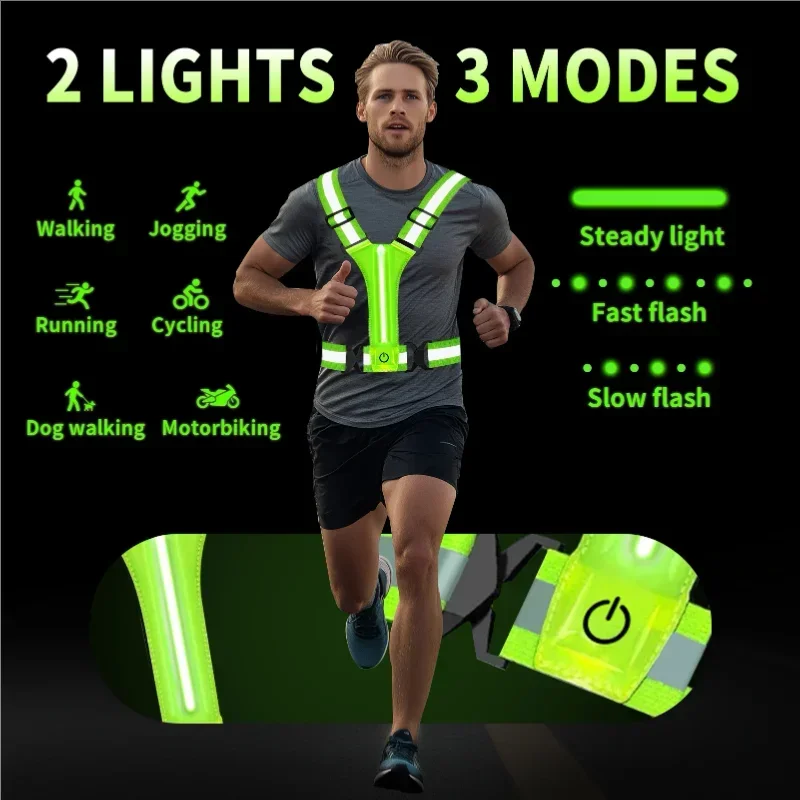LED Reflective Vest Running Ge - Running Gear For Night recension och pris