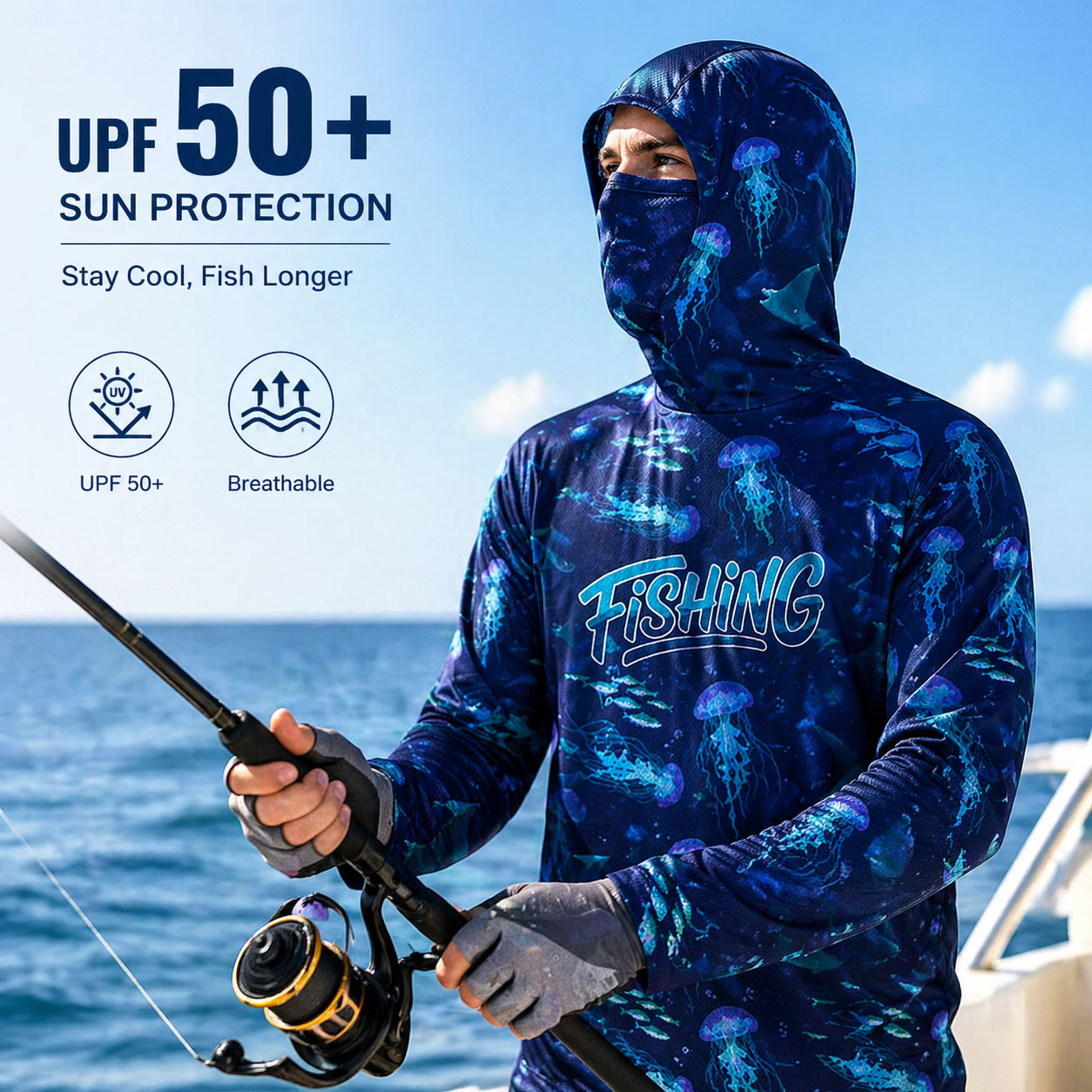 Fishing Hood Riding Tops Wear  - Running Gear Kit recension och pris